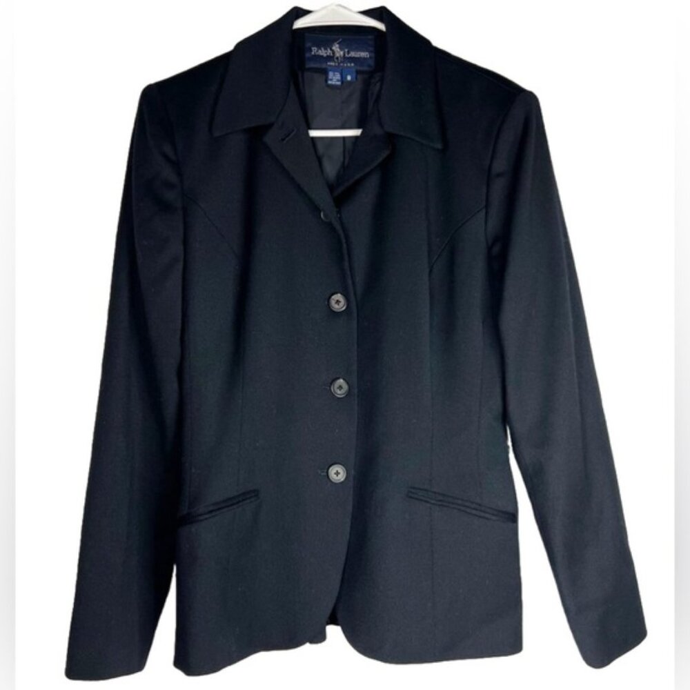 RALPH LAUREN 100% WOOL USA🇺🇸MADE ILGWU 5 Button Closure Blazer VINTAGE Size 8